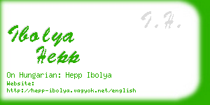 ibolya hepp business card